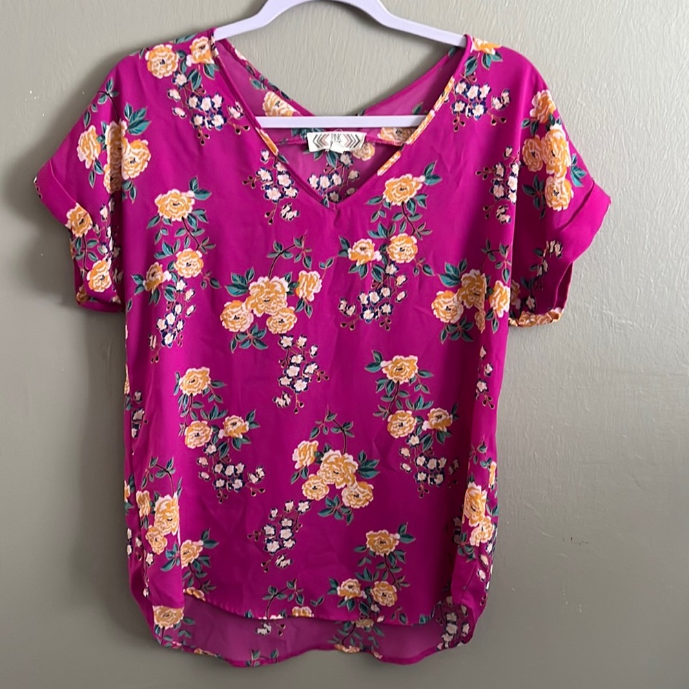 Beautiful pink floral blouse